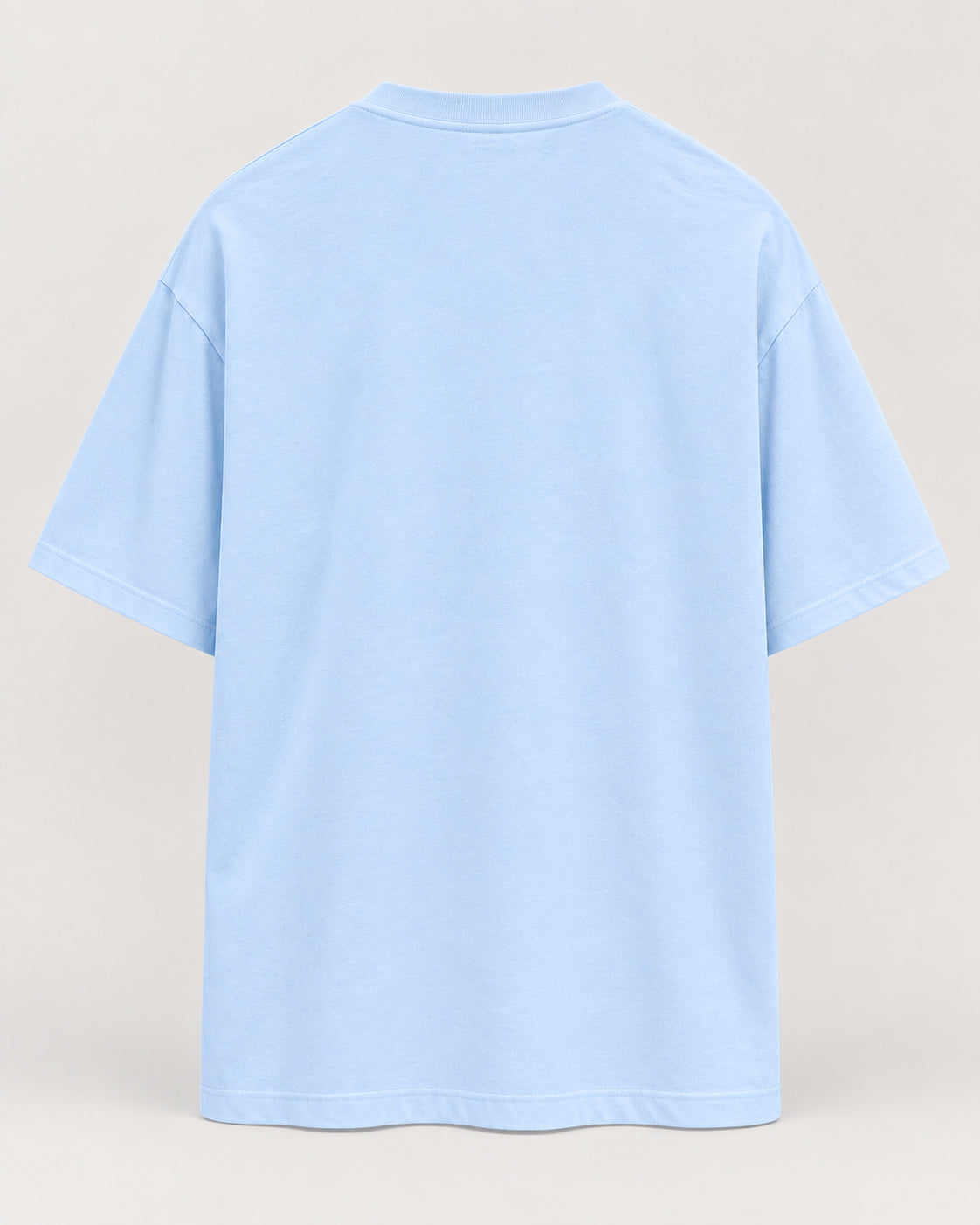 wknd frontprint babyblau Oversized Shirt – Rückseite