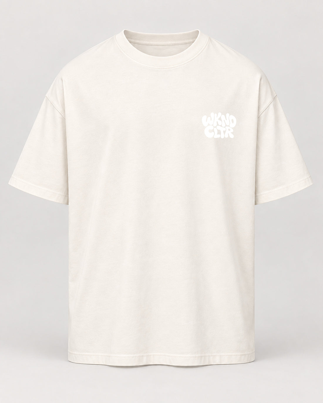 wknd frontprint natural Oversized Shirt – Vorderseite