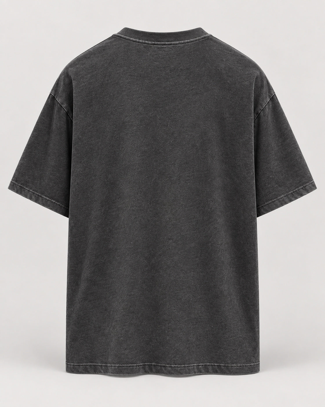wknd frontprint washed black Oversized Shirt – Rückseite