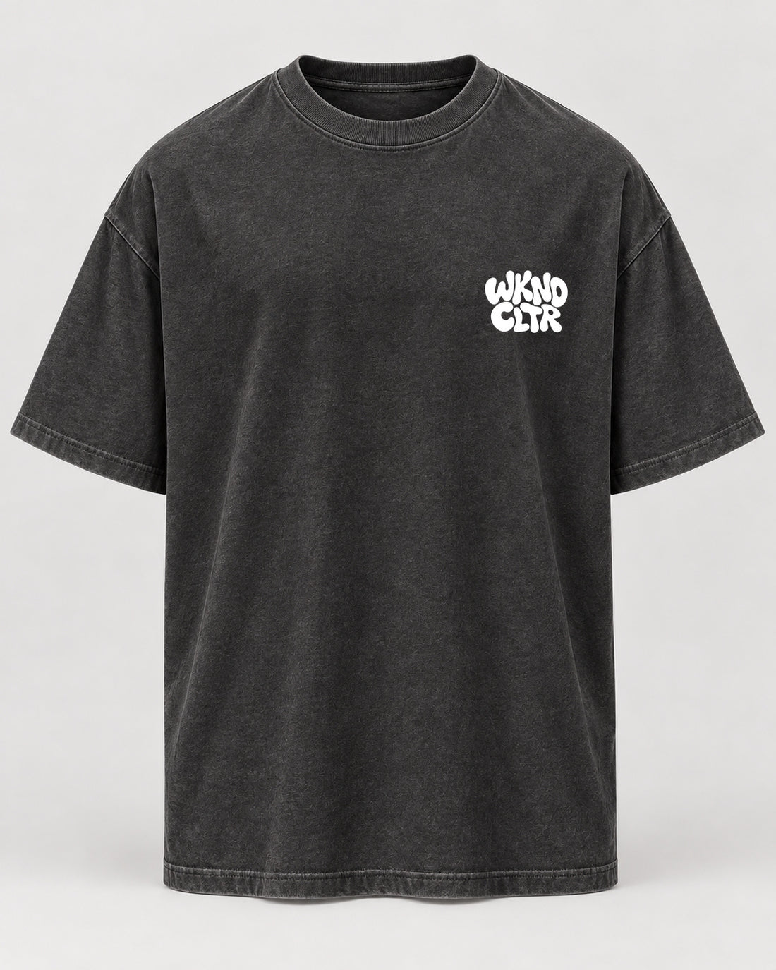 wknd frontprint washed Oversized Shirt – Vorderseite