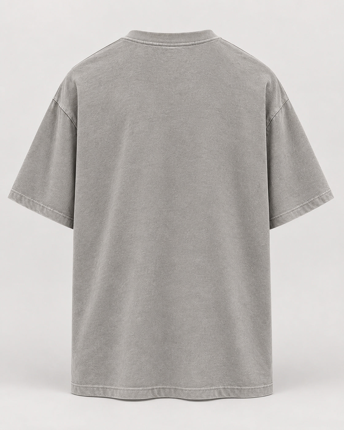 wknd frontprint washed grey Oversized Shirt – Rückseite