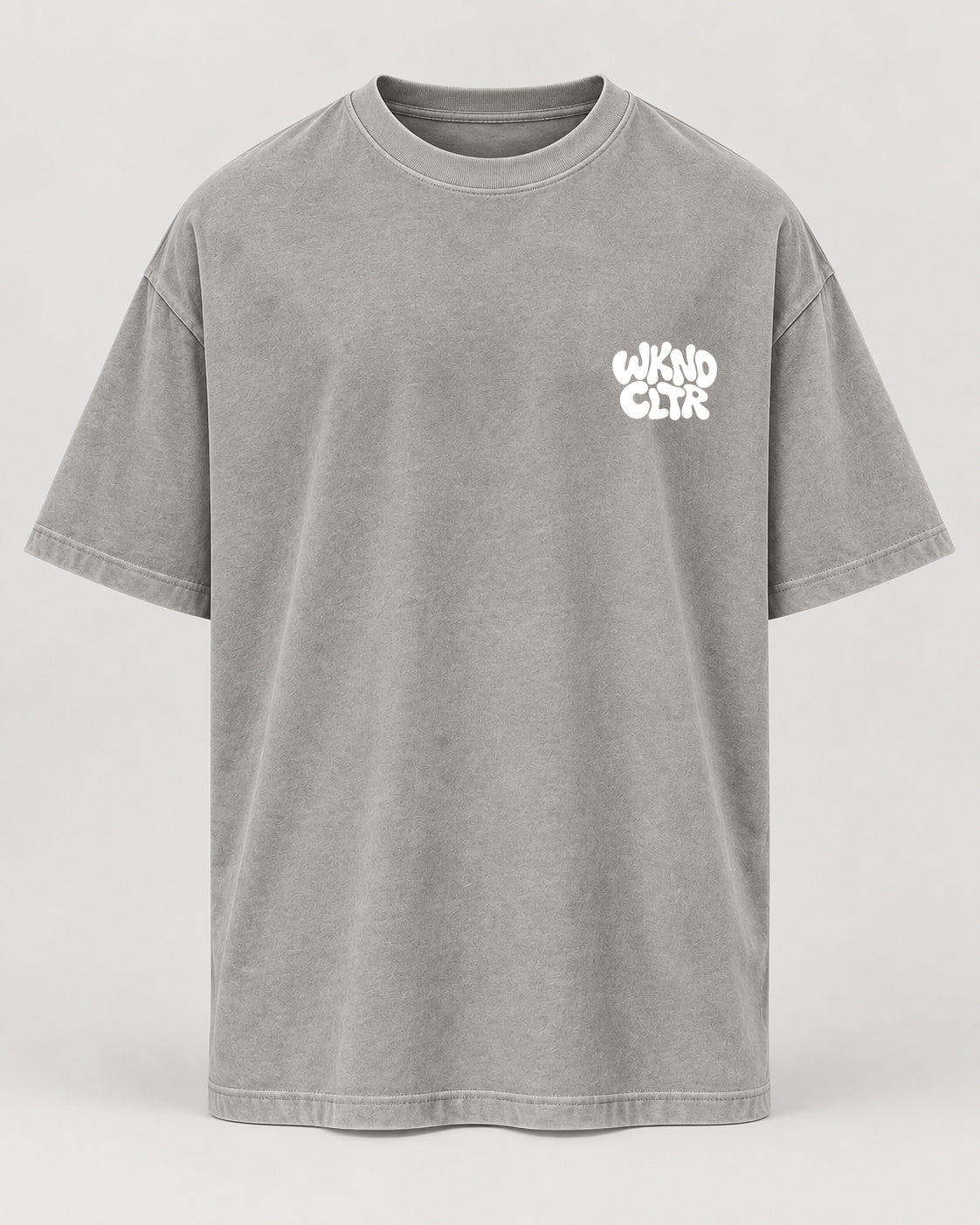 wknd frontprint washed Oversized Shirt – Vorderseite