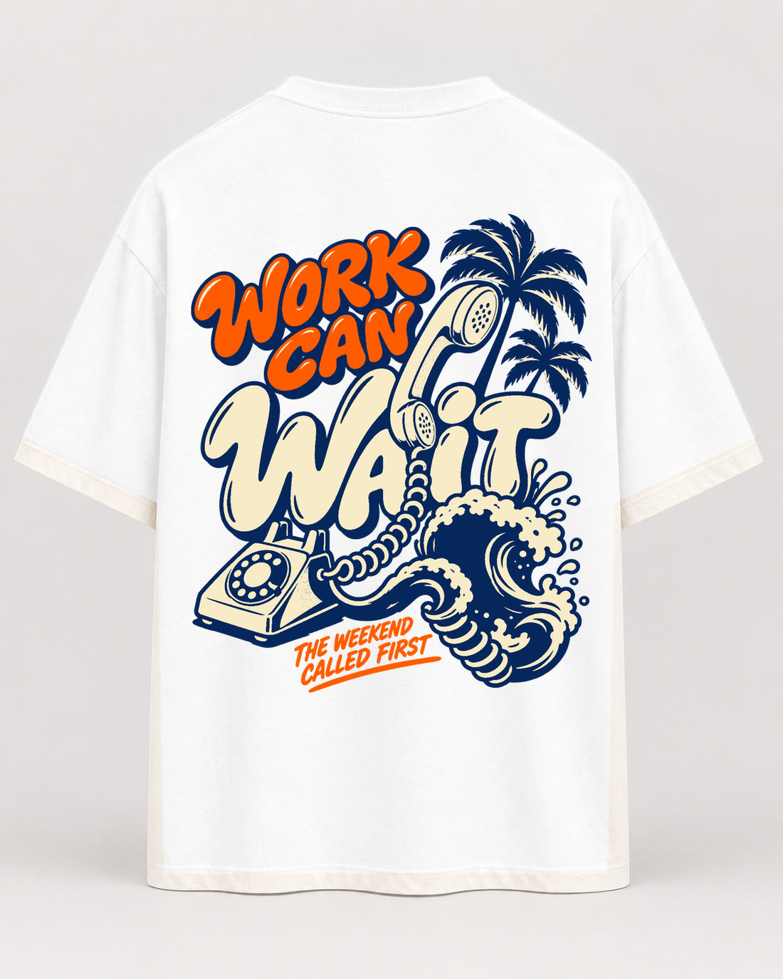 work can wait Oversized Shirt – Rückseite